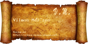Vilmos Mózes névjegykártya